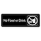 Alpine Industries No Food or Drink Sign, 3x9, PK15 ALPSGN-22-15pk - alternate 1